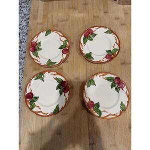 VTG Lot Of 4 Franciscan Apple Earthenware 6" Bread/Salad/Dessert Plates USA *